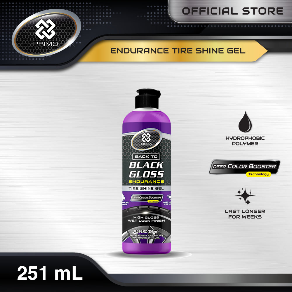 Back to Black Gloss Endurance Tire Shine Gel 251 mL - Pengkilap & Perawatan Ban (Super Gloss, Long Lasting, Colorless)