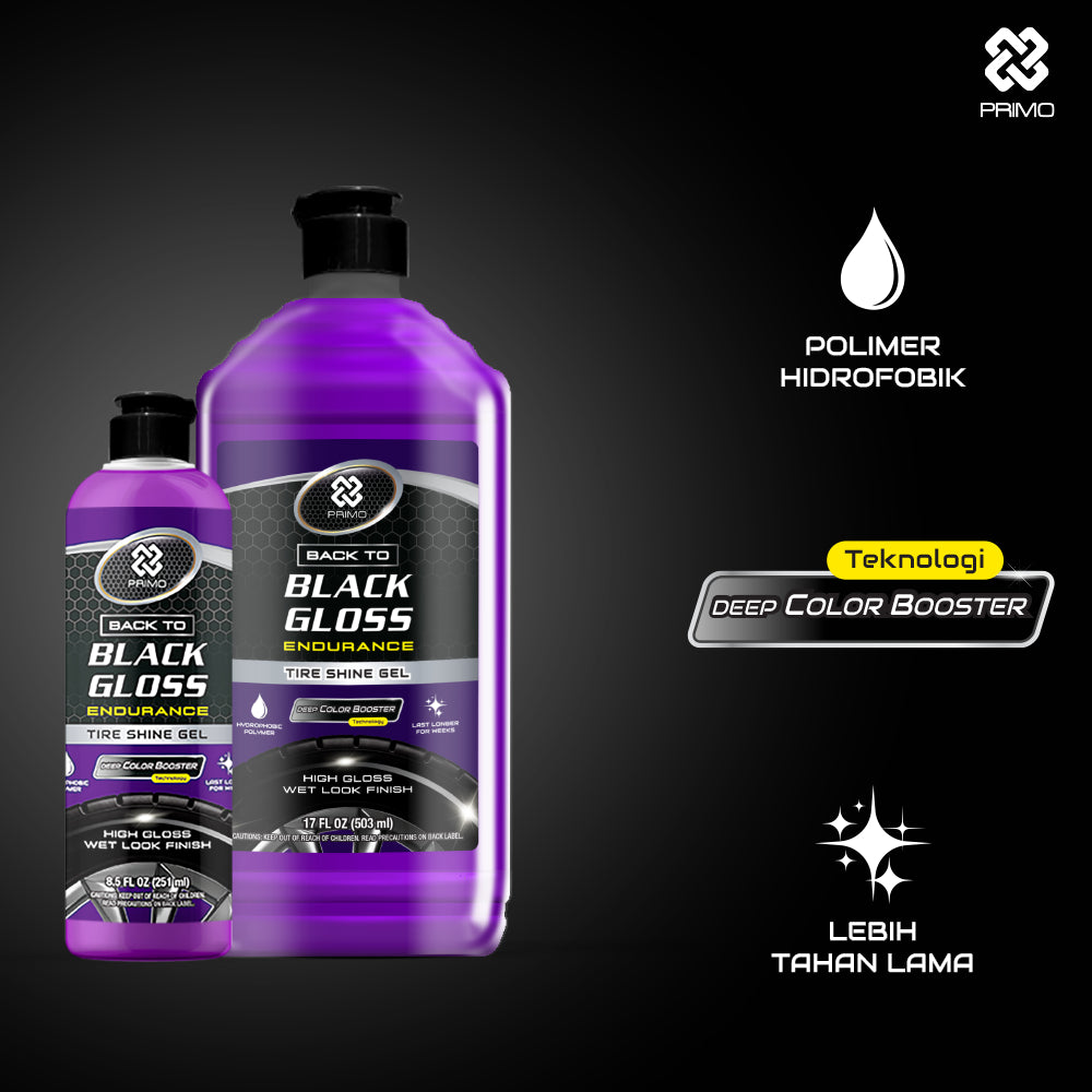 Back to Black Gloss Endurance Tire Shine Gel 503mL - Pengkilap & Perawatan Ban (Super Gloss, Long Lasting, Colorless)