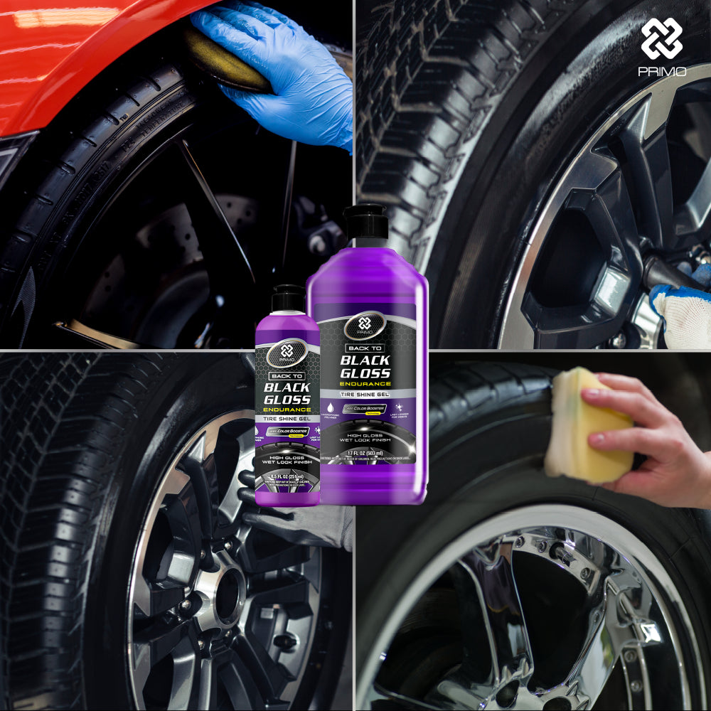 Back to Black Gloss Endurance Tire Shine Gel 251 mL - Pengkilap & Perawatan Ban (Super Gloss, Long Lasting, Colorless)