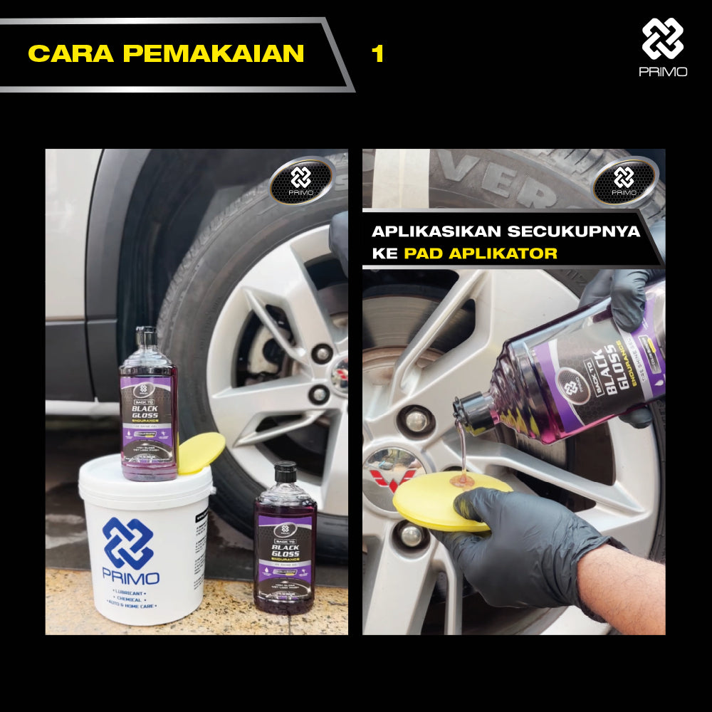 Back to Black Gloss Endurance Tire Shine Gel 251 mL - Pengkilap & Perawatan Ban (Super Gloss, Long Lasting, Colorless)