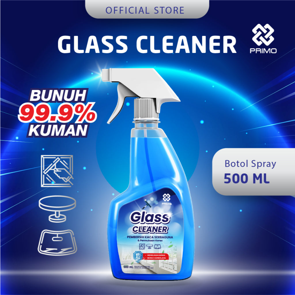 Glass Cleaner 500mL-  Pembersih Kaca Anti Kuman Serbaguna