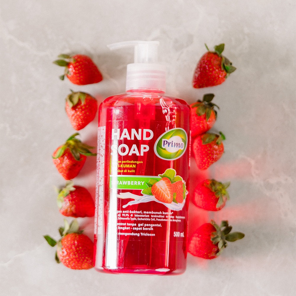 Handsoap Strawberry 12pcs x 400mL -  Sabun Cuci Tangan Anti Bacterial